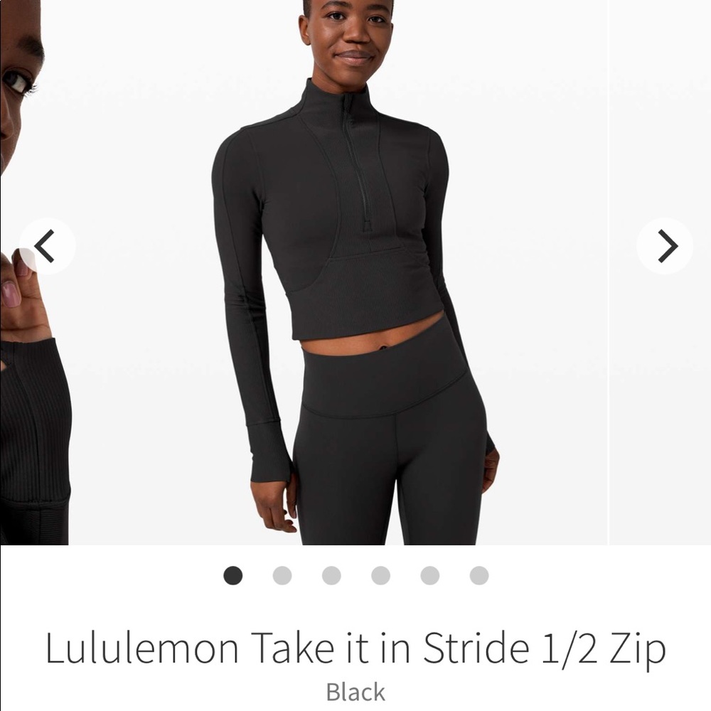 Lululemon Take It In Stride 1/2 Half Zip Crop 6